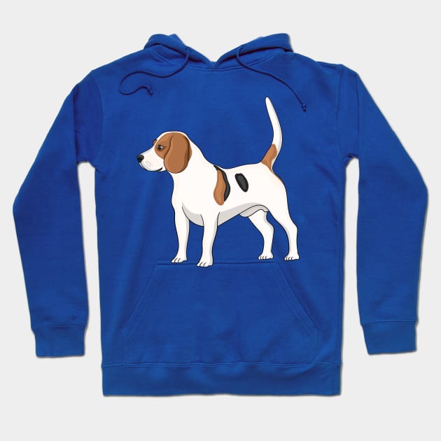 Beagle dog cartoon illustration Hoodie by Cartoons of fun